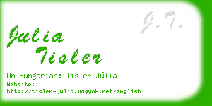 julia tisler business card