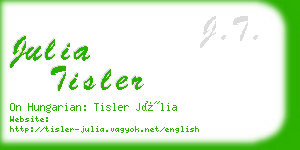 julia tisler business card